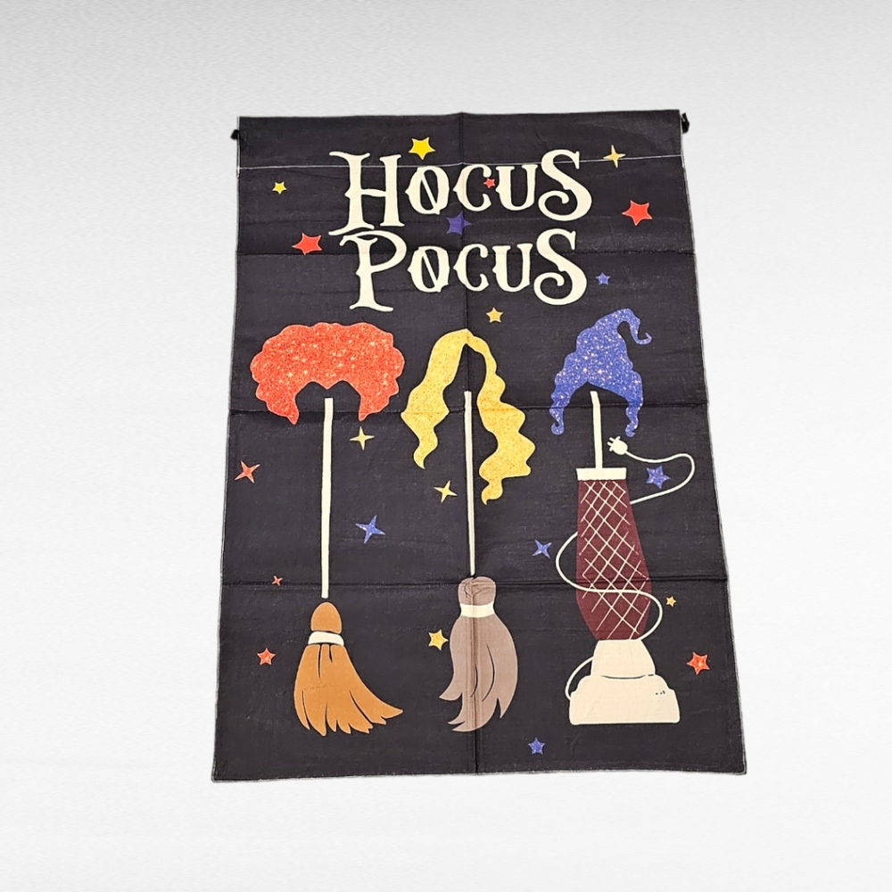 Hocus Pocus Halloween Large House Flag Double Sided 27.5" X 39.5"